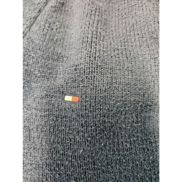 Tommy Hilfiger Navy Blue Cowel Neck Pullover Sweater Vintage 90's Men's size Lar - Picture 8 of 10
